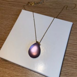 Alexis Bittar Lilac Purple Teardrop Necklace